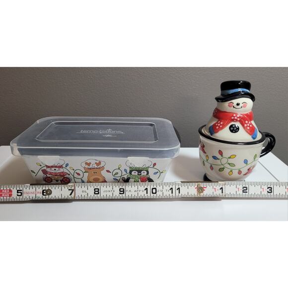 Temptations Whimsical Chef Friend Mini Loaf Pan Holiday Bakeware 12oz S/P Shaker - Picture 5 of 7